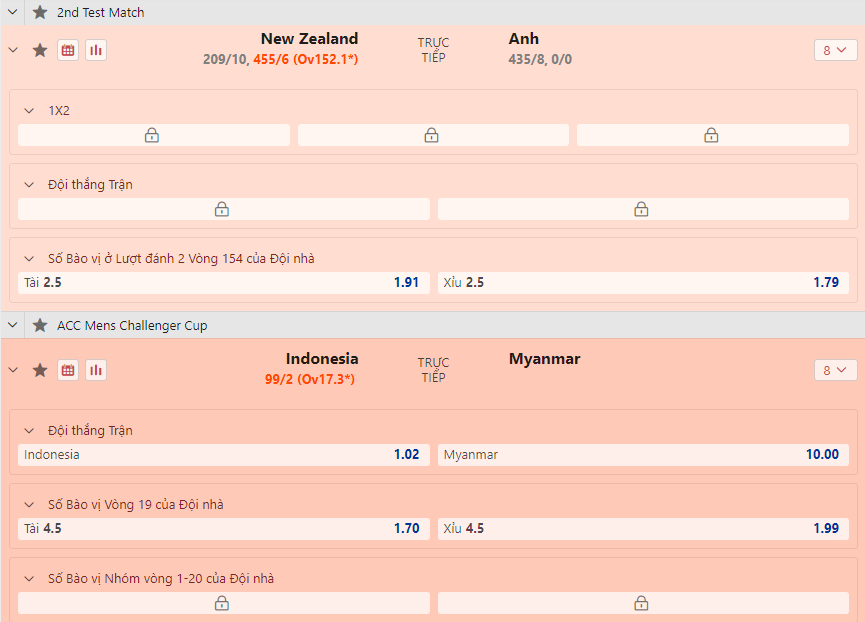 Kèo cược cricket Kèo cược cricket